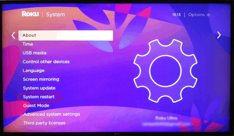roku system restart