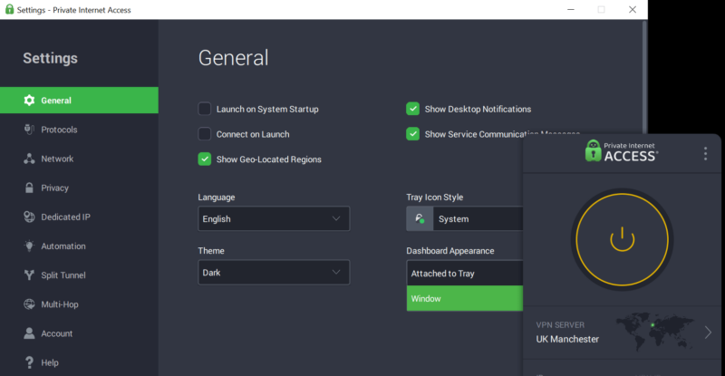 pia dashboard