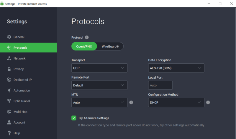 pia protocols