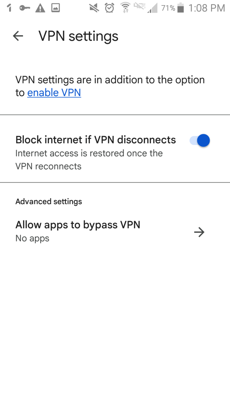 vpn settings