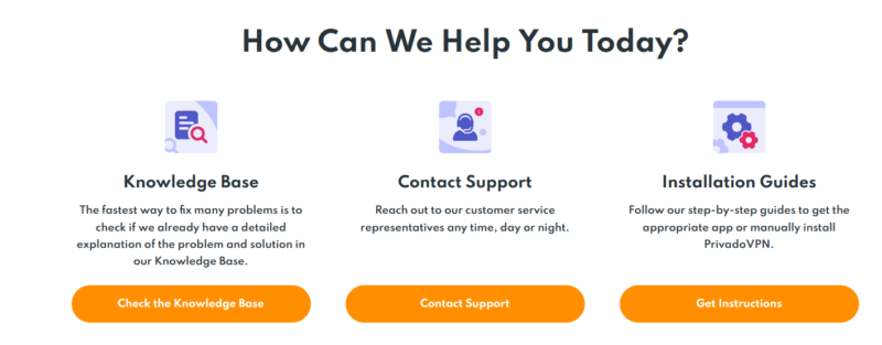 PrivadoVPN customer support (better quality)