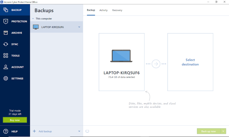 acronis review desktop client