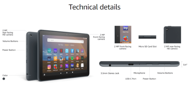 amazon fire tablet range hardware