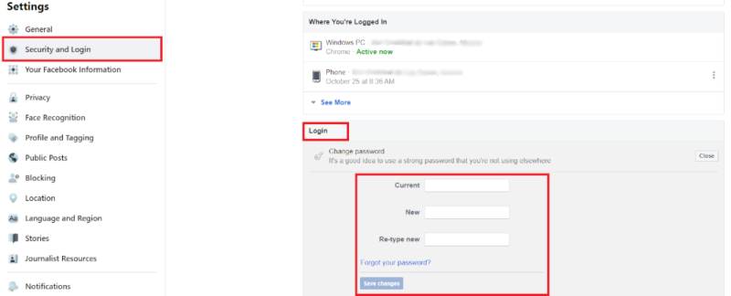 change-password change password