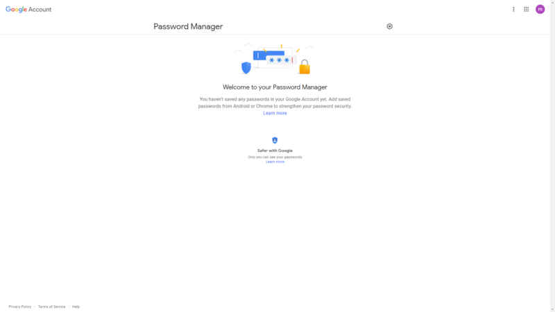 chrome password manager