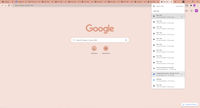 chrome tabs