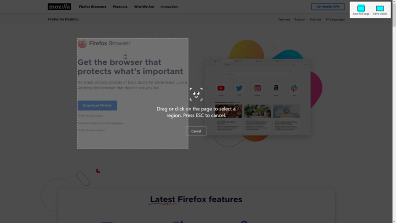 firefox-screenshot firefox screenshot