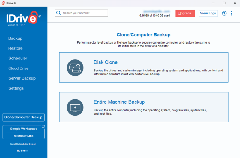 idrive clone backup