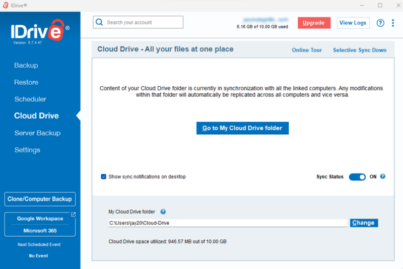 idrive desktop cloud drive