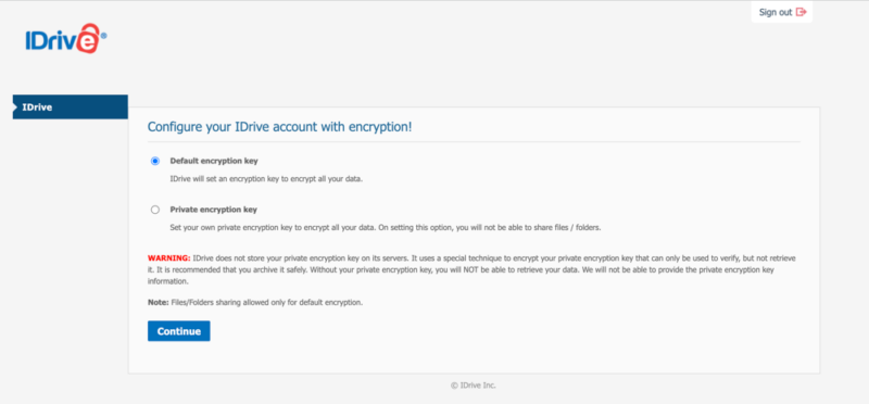 idrive private encryption