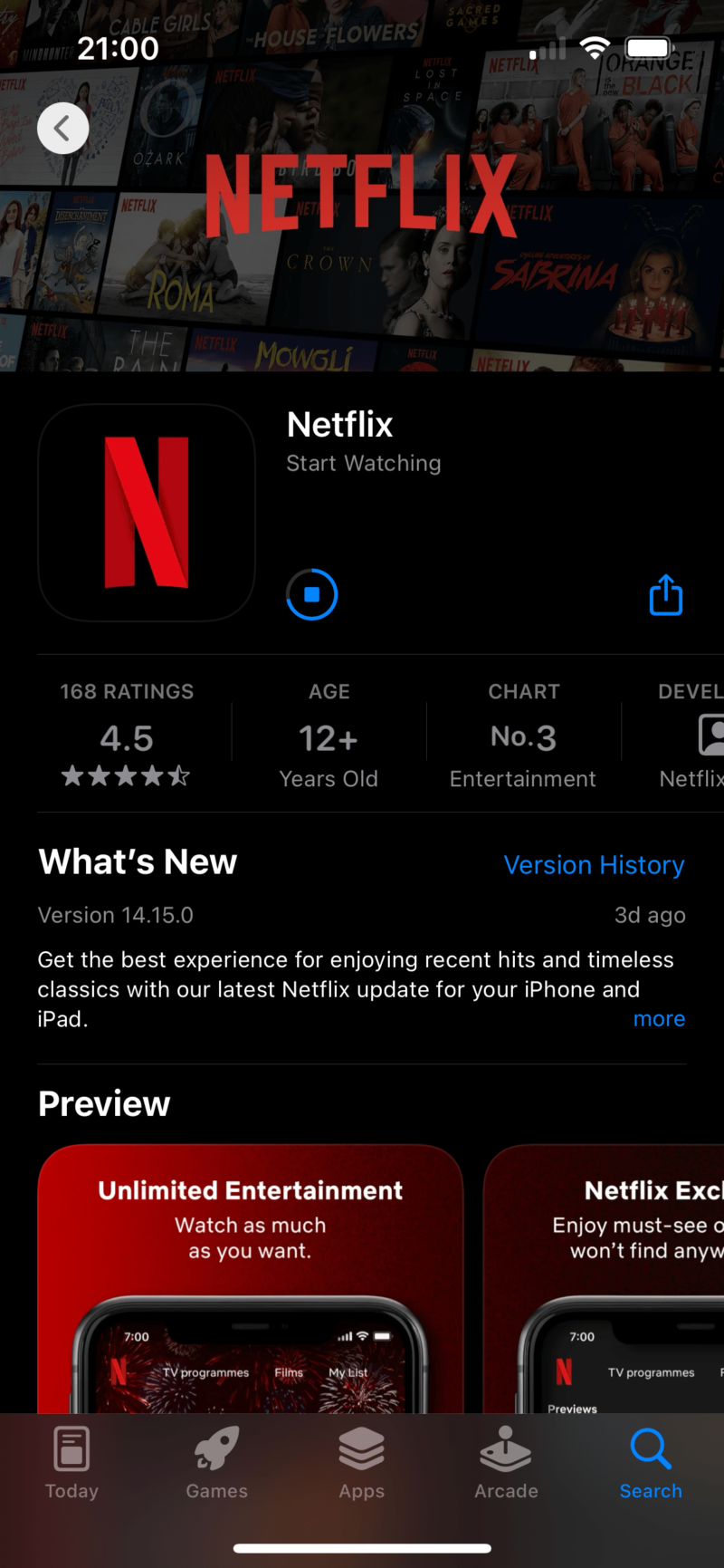 netflix app store