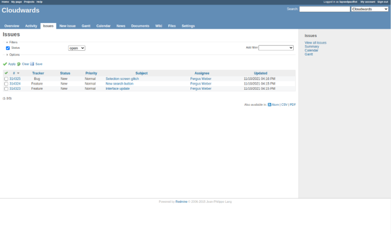 redmine issues