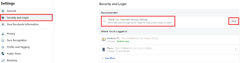 security check location facebook