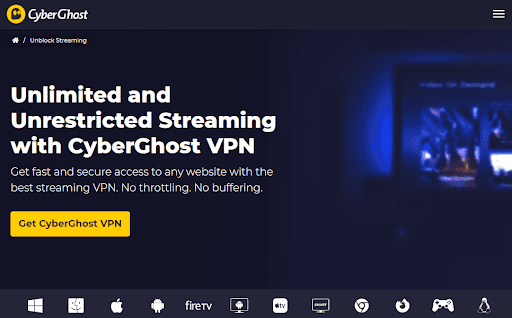 CyberGhost for streaming YouTube videos