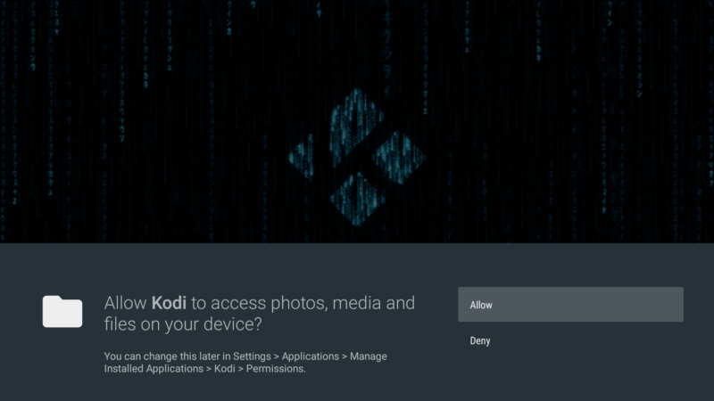 kodi permissions