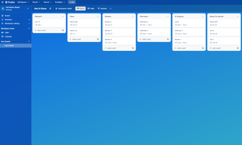 trello kanban