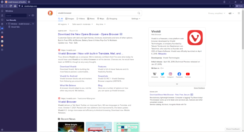 Vivaldi Browser  Powerful, Personal and Private web browser