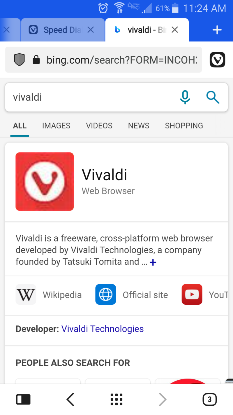 Vivaldi android version
