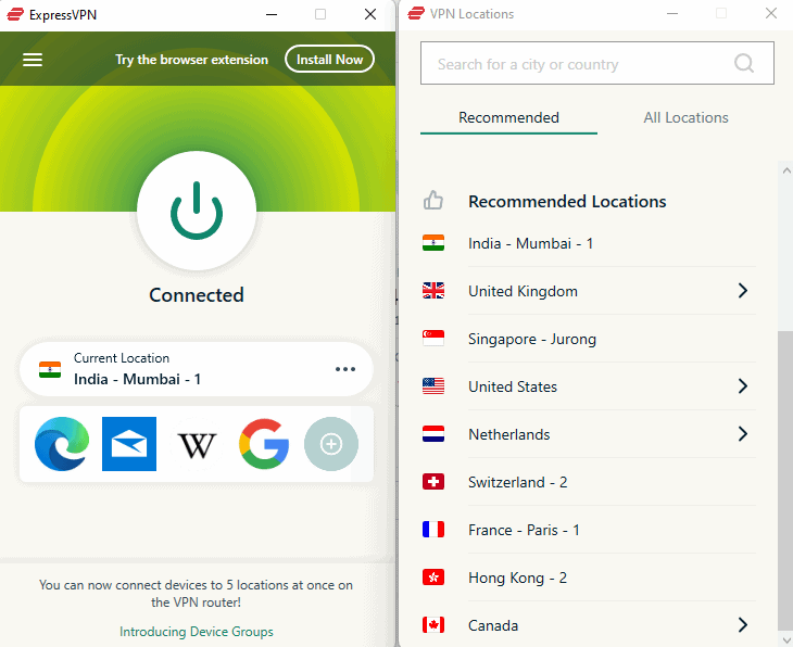 expressvpn india server