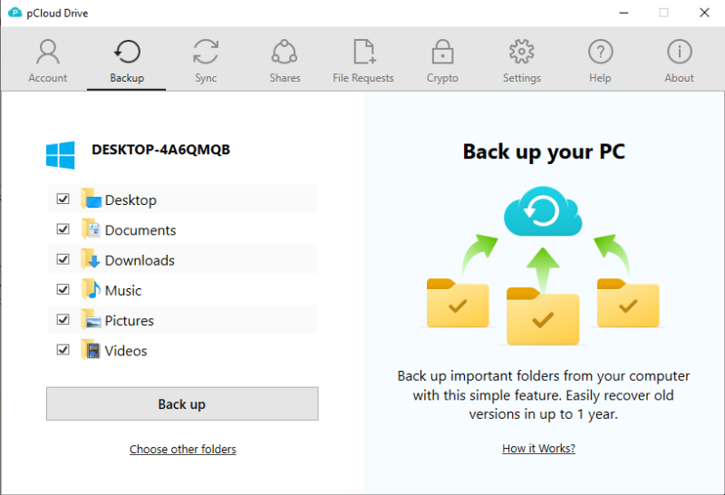 pcloud backup