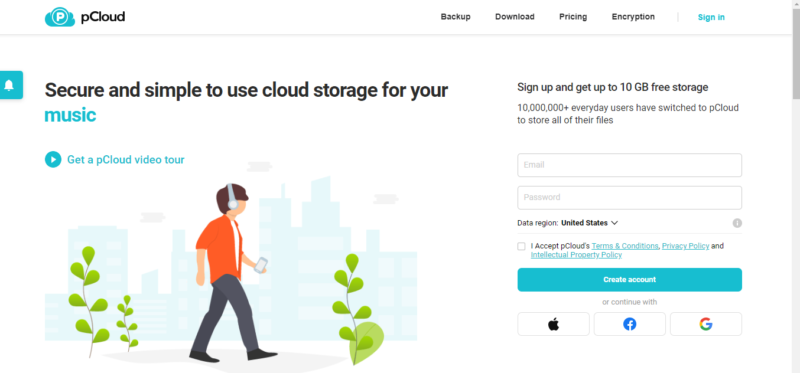 pcloud home page