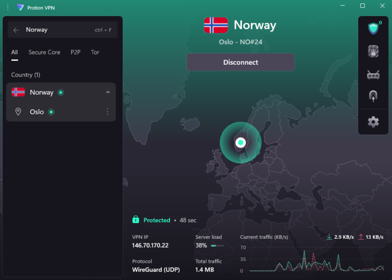 proton vpn norway
