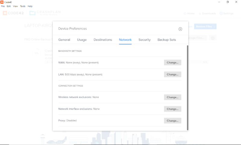 review crashplan bandwidth throttling