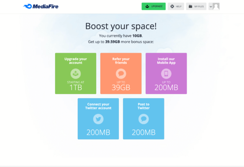 Boost your space mediafire