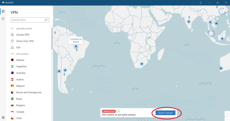 NordVPN Quick connect