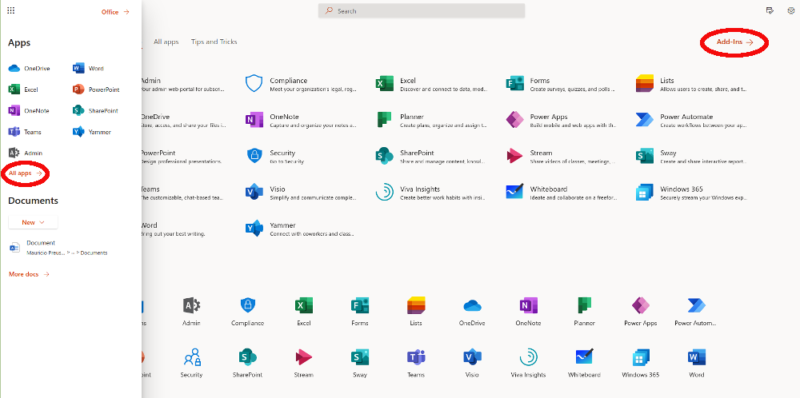 Office365 apps