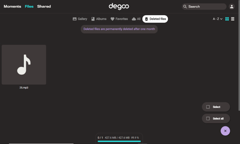 degoo review deleted files