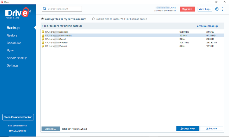 idrive and dropbox idrive client