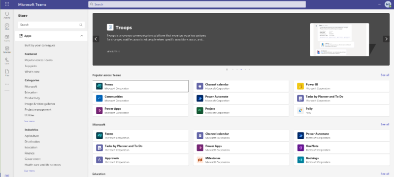 microsoft teams apps