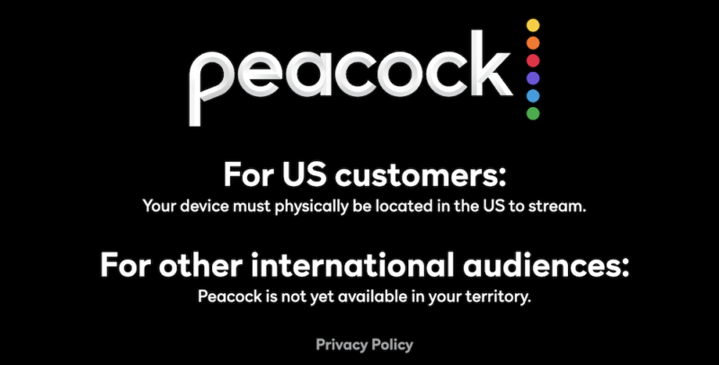 peacock regional restrictions