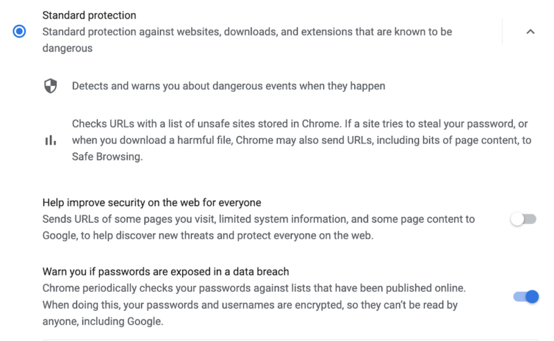 chrome security 