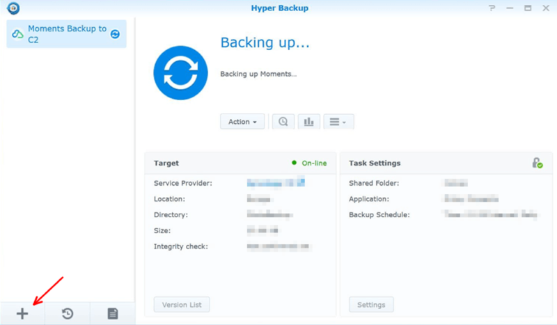 backup synology nas backup wizard