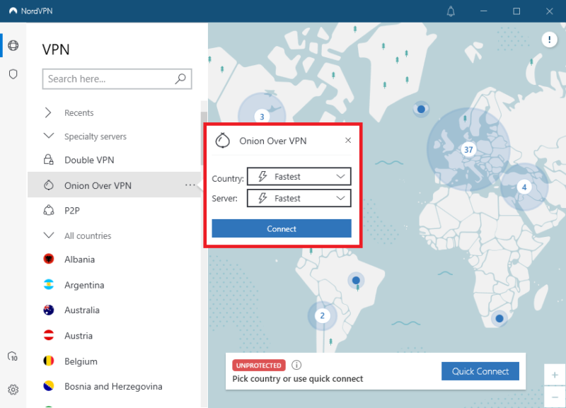 nordvpn onion step 5