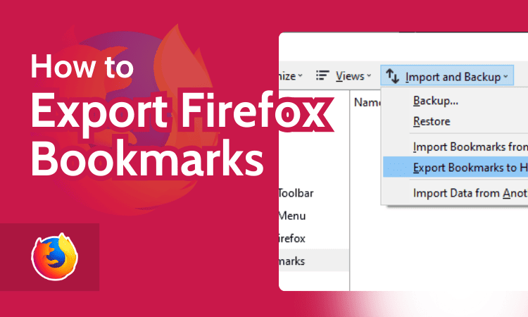 how to export firefox bookmarks
