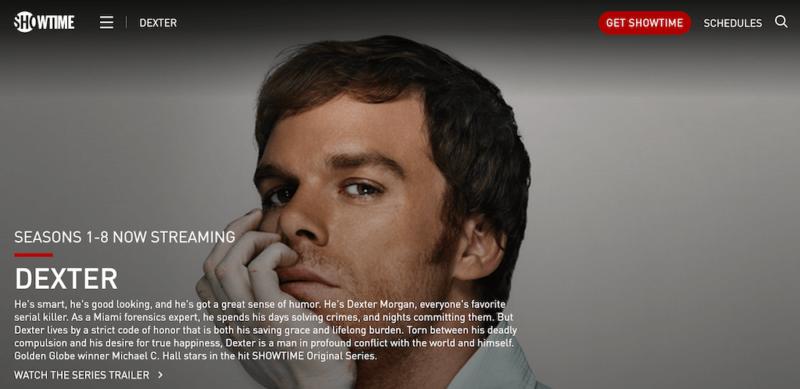 how to watch dexter showtime
