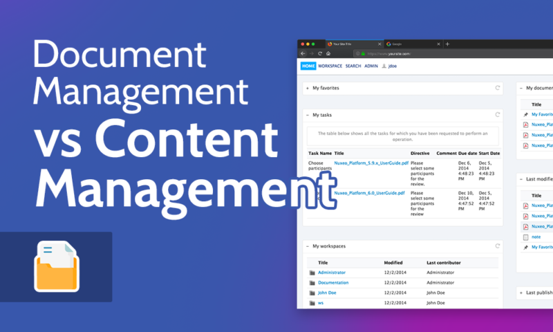 Document Management vs Content Management