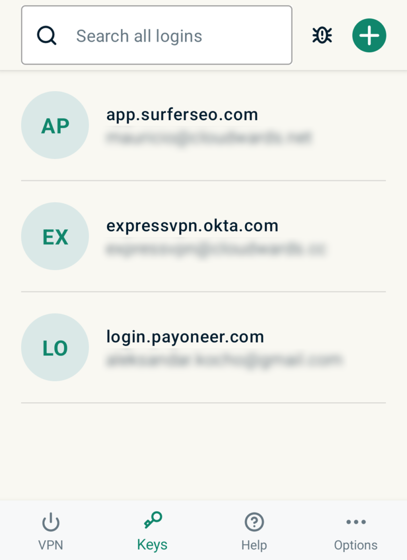 ExpressVPN Keys mobile app