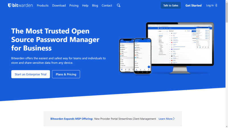 bitwarden website