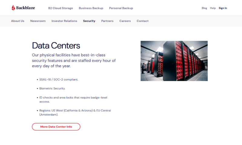 idrive vs backblaze data centers