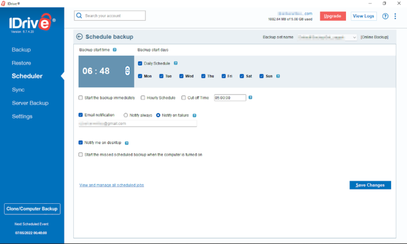 idrive vs backblaze idrive scheduler