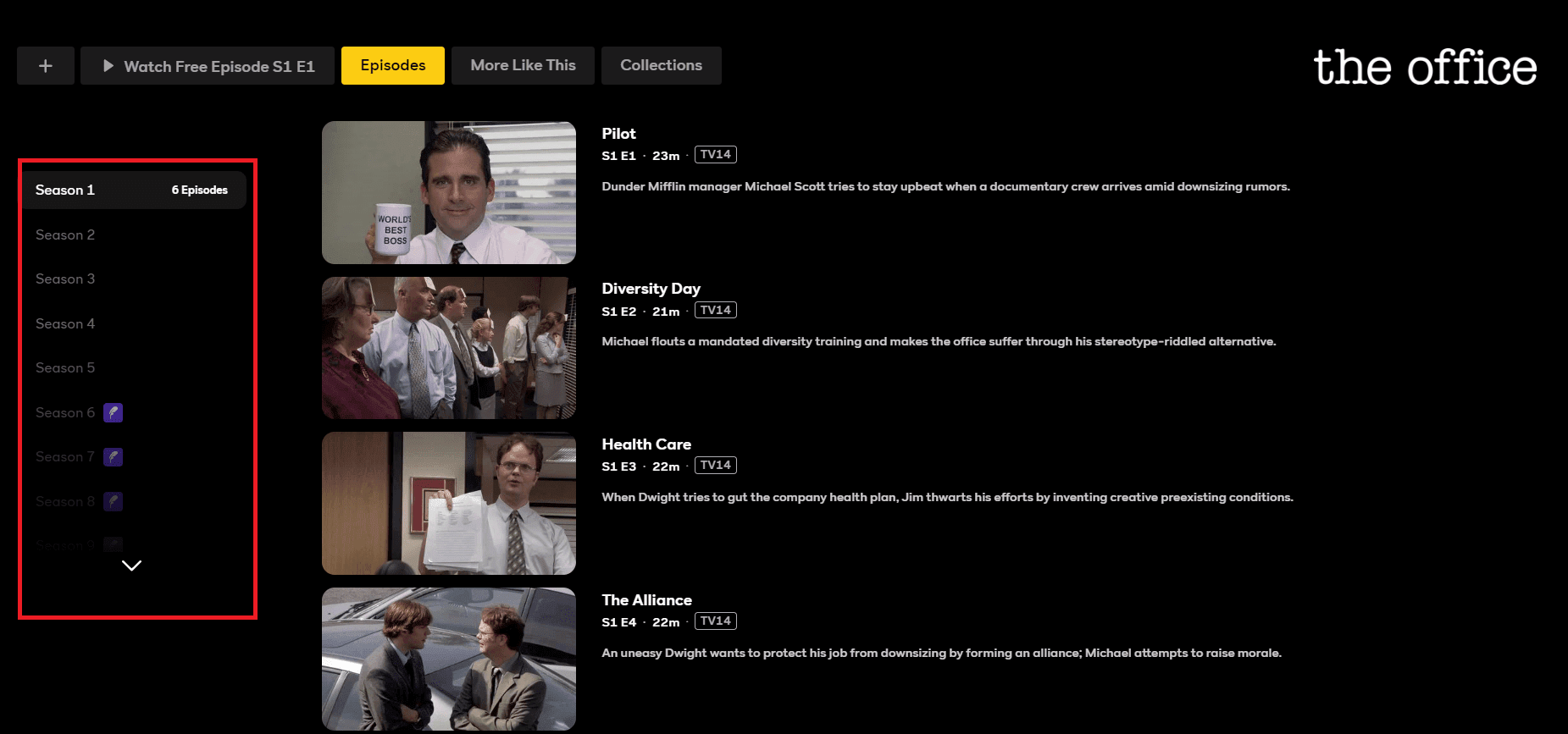 The Office: Season 1  Where to watch streaming and online in New