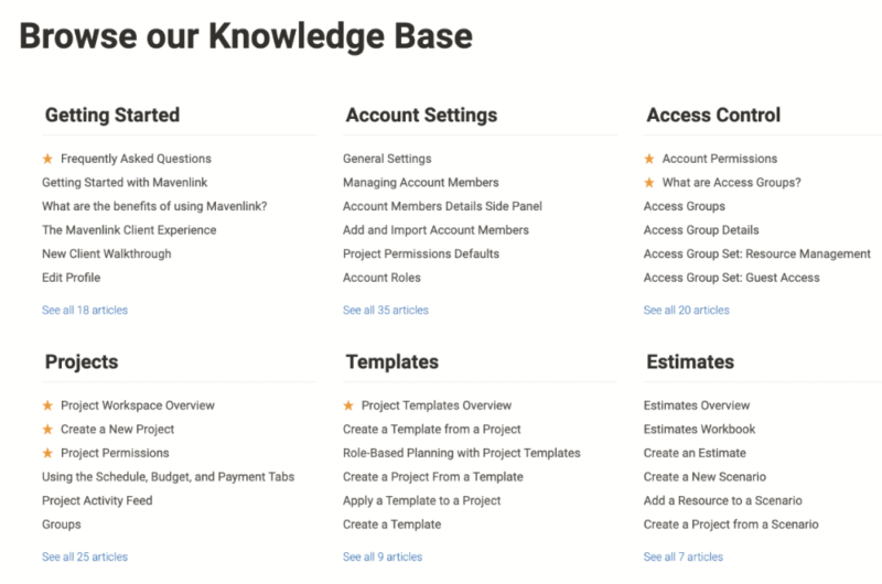 Mavenlink Knowledgebase