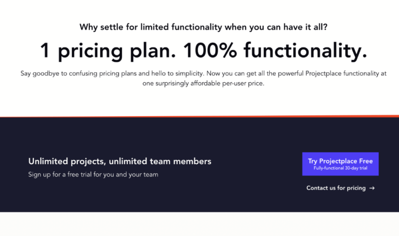 Projectplace Pricing and plans