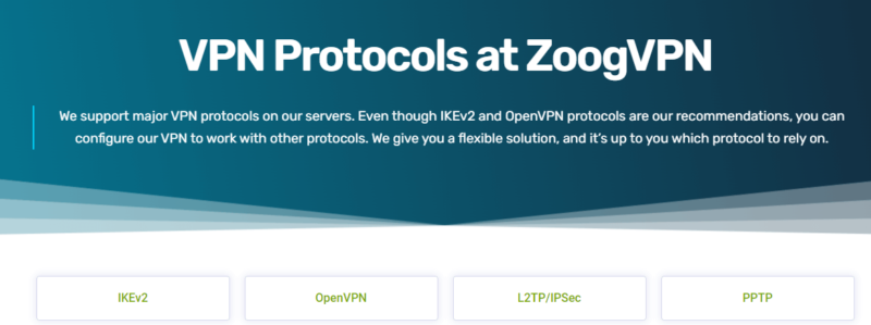 Zoog VPN Protocols
