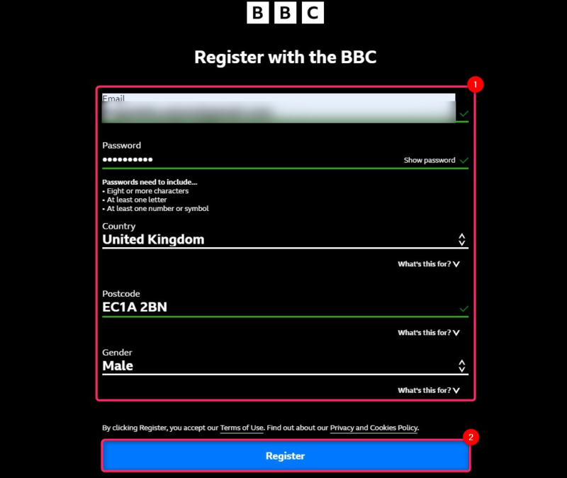 bbc registration