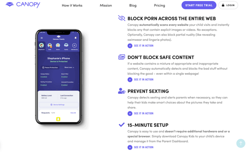best parental control app ios canopy